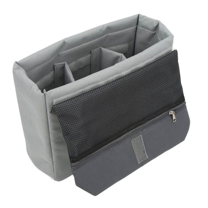 Waterproof Camera Insert Padded Bag Nylon Sponge Shockproof Camera Storage Bag for Cameras Lens Flashes Photography Acce