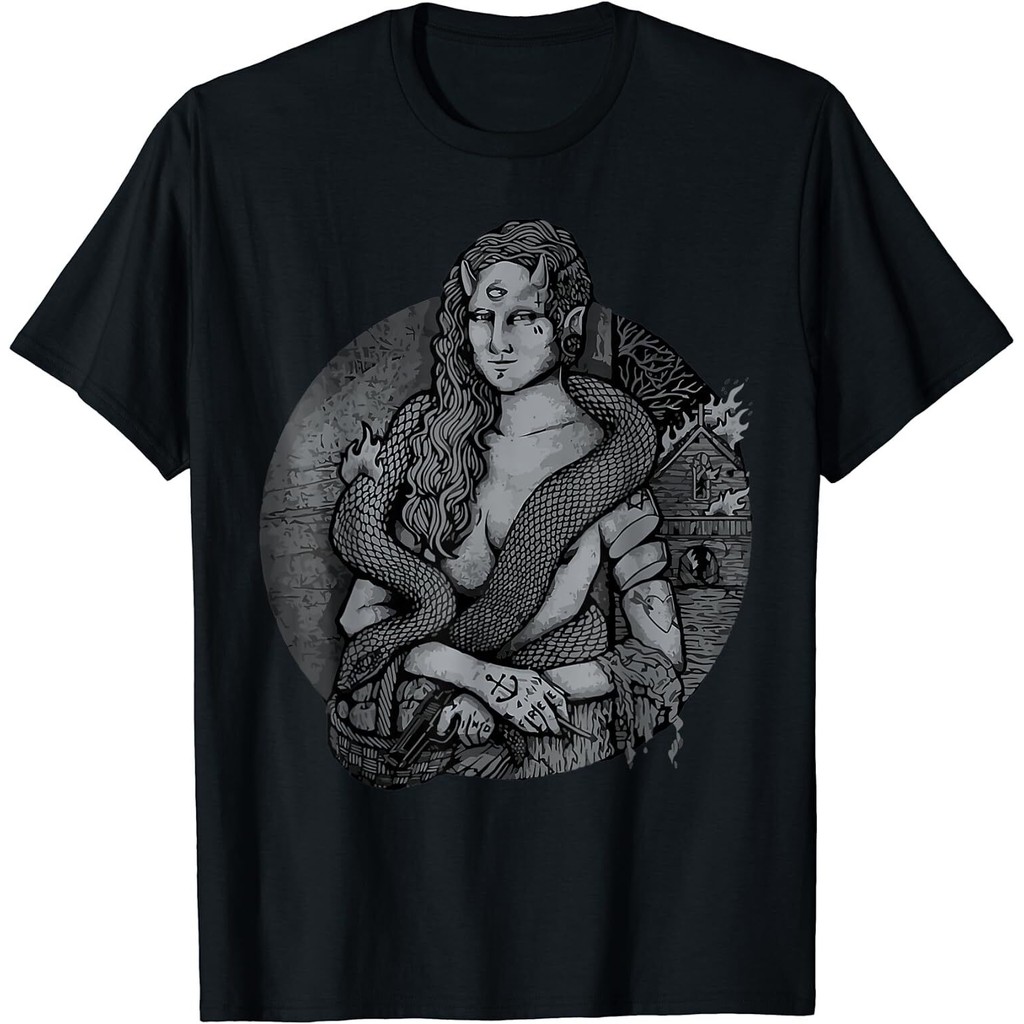 New Limited Witch Tattooed Lilith Gothic Occulti Gift Tee Shirt