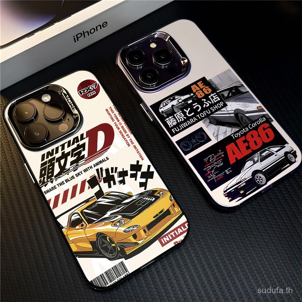 เคสมือถือเคสกันกระแทกใช้ได้สำหรับการ์ตูนแข่งรถ AE86เคสกันกระแทกสำหรับ iPhone 11PROMAX 11 XR 8PLUS xsmax 12 13 14 15 16 PROMAX 16PLUS 15PLUS 14PROMAX
