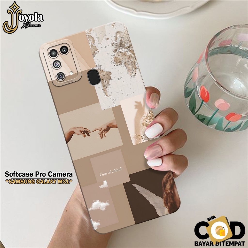 JOYOLA Case Samsung Galaxy M31 - Fashion Case Aesthetic - Softcase Samsung Galaxy M31 - Pro Camera -