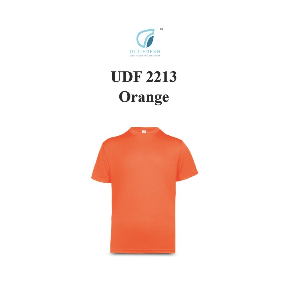 .my Ultifresh UDF2213 สีส้มประสิทธิภาพไมโครไฟเบอร์ Dri-Fit Anti-Bacterial Anti-กลิ่นลูกเรือคอเด็กเยา