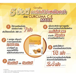 ขมิ้นชันสกัด กิฟฟารีน สกัดเข้มข้น 7 เท่า CURCUMA C-E MAXX GIFFARINE