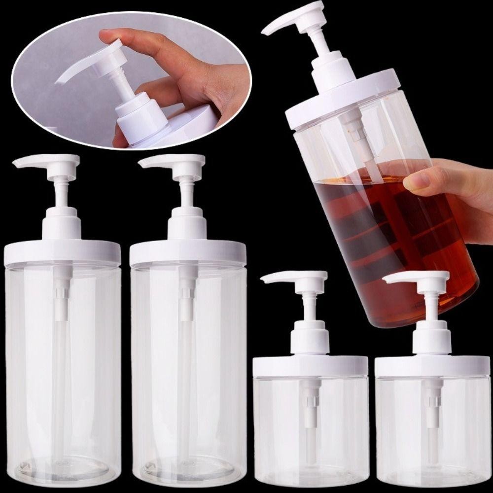 Mainaushui ขวดปั๊มเปล่า, PET แบบพกพาแชมพูโลชั่นคอนเทนเนอร์,ทนทาน 500/1000ML Travel ความจุขนาดใหญ่ขวดรีฟิลสบู่เหลว