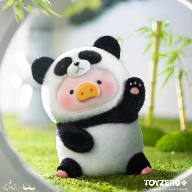 Toyzero หมูกระป๋อง lulu หมูแพนด้าผีสิงแขวนการ์ด Flocking รูปของเล่นอินเทรนด์ตุ๊กตาน่ารักเดสก์ท็อปตกแต่งของขวัญ