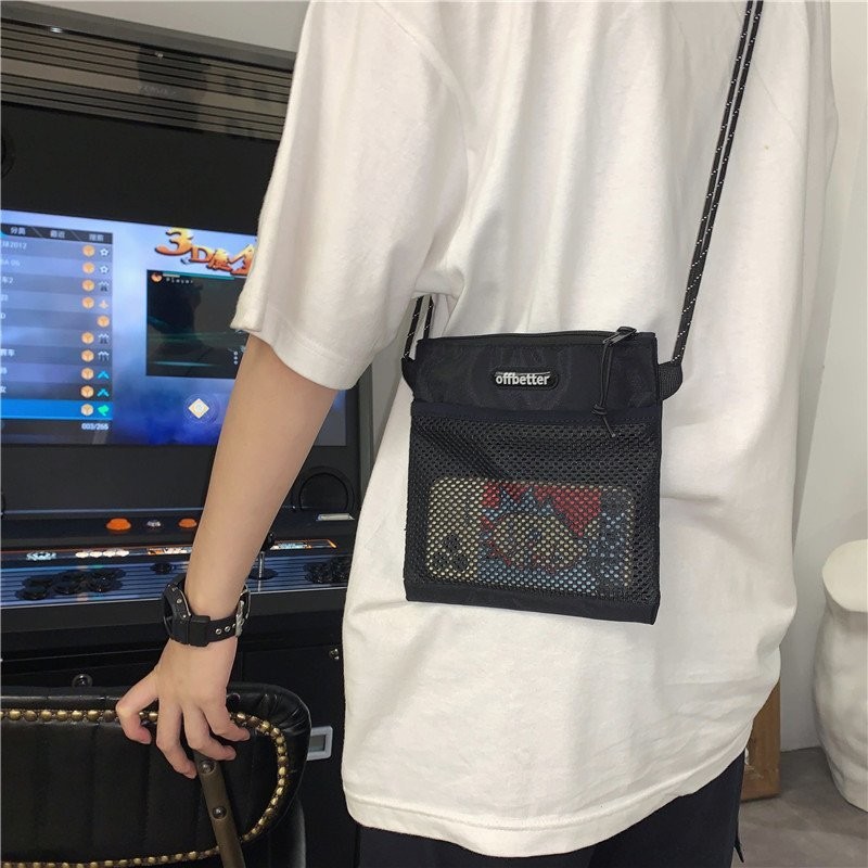 แฟชั่น ใหม่ Minimalist Letter Crossbody กระเป๋าผู้ชายและผู้หญิงสีทึบแนวโน้มไหล่เดี่ยวสี่เหลี่ยมเล็กสบายๆอเนกประสงค์แบบพกพาโทรศัพท์