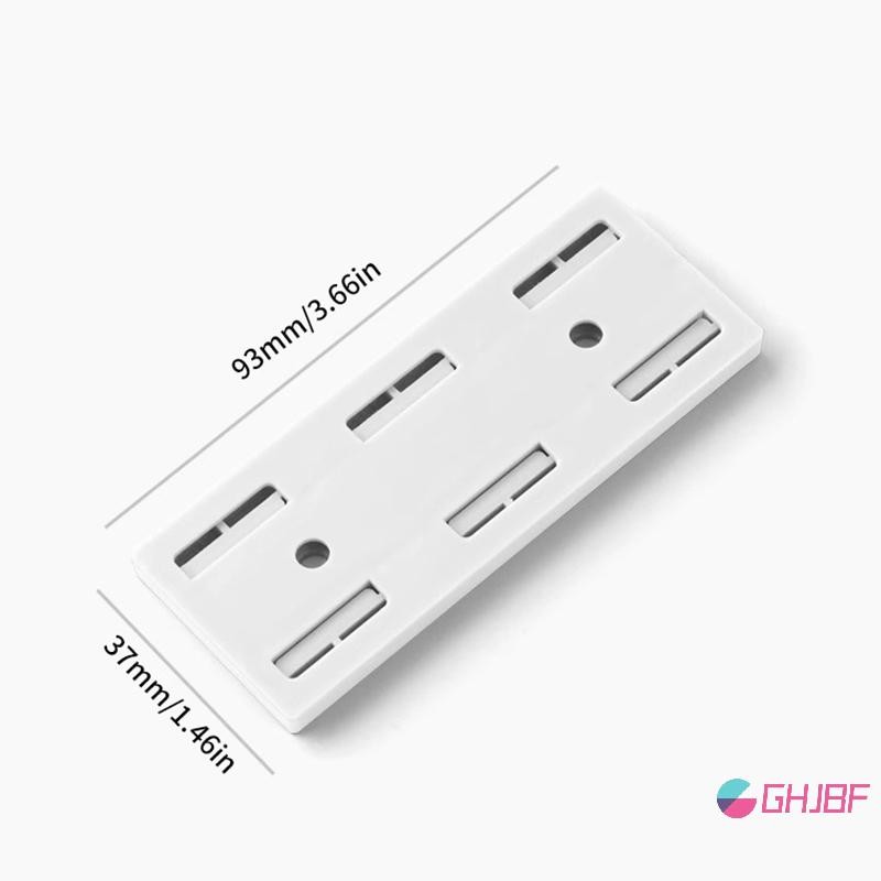 Ghjbf] Wall-Mounted Flip Fixer สติกเกอร์ Punch-free Home Self-Adhesive Socket Fixer Cable Wire Organizer Power Strip Holder ศนนนนเดิมเดิม คอเต่า - รูปที่ 3
