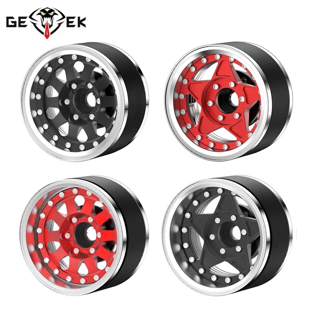 4pcs อลูมิเนียม 1.9 นิ้ว Beadlock ล้อปรับ Offset ล้อ Hub สําหรับ 1/10 RC Crawler รถ TRX4 TRX6 SCX10 GEN7 8 D90