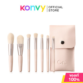 Oni Novice Portable Makeup Brush Set [7pcs] #Pink เซทแปรงแต่…