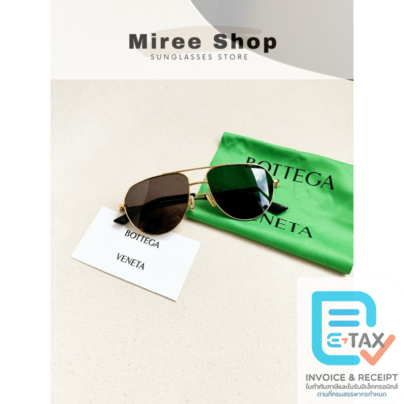 Bottega Veneta Split Aviators Eyeglasses ทรงสวยคลาสสิค BV1302S
