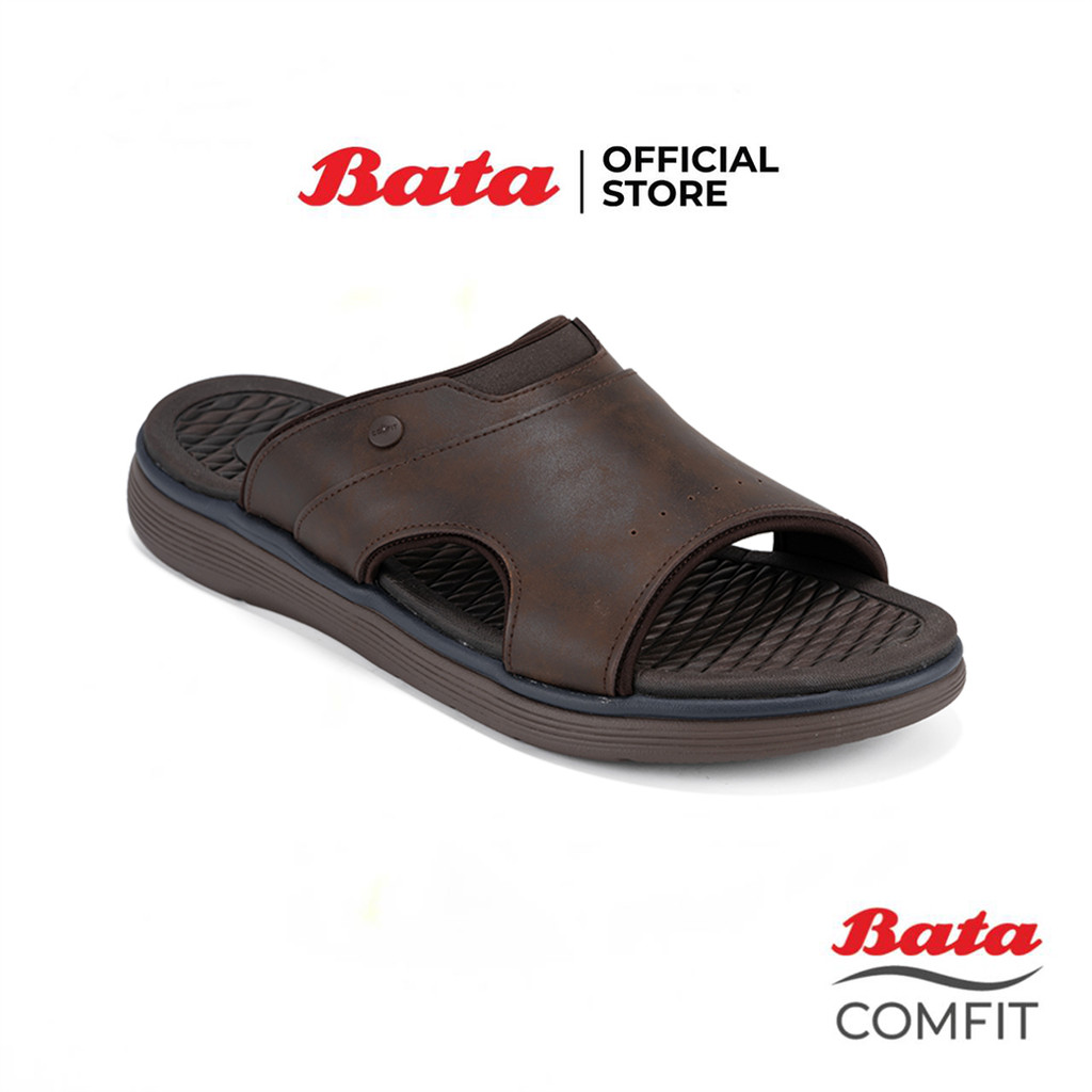 Bata บาจา Comfit รองเท้าแตะเพื่อสุขภาพแบบสวม สำหรับผู้ชาย รุ่น ANDRES สีดำ 8014171 สีน้ำตาล 8014171
