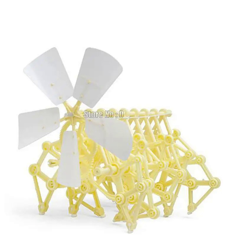 Mini Strandbeest Model Wind Power Beast Diy Educational Toys Handmade Science Experiment Toys Kids B