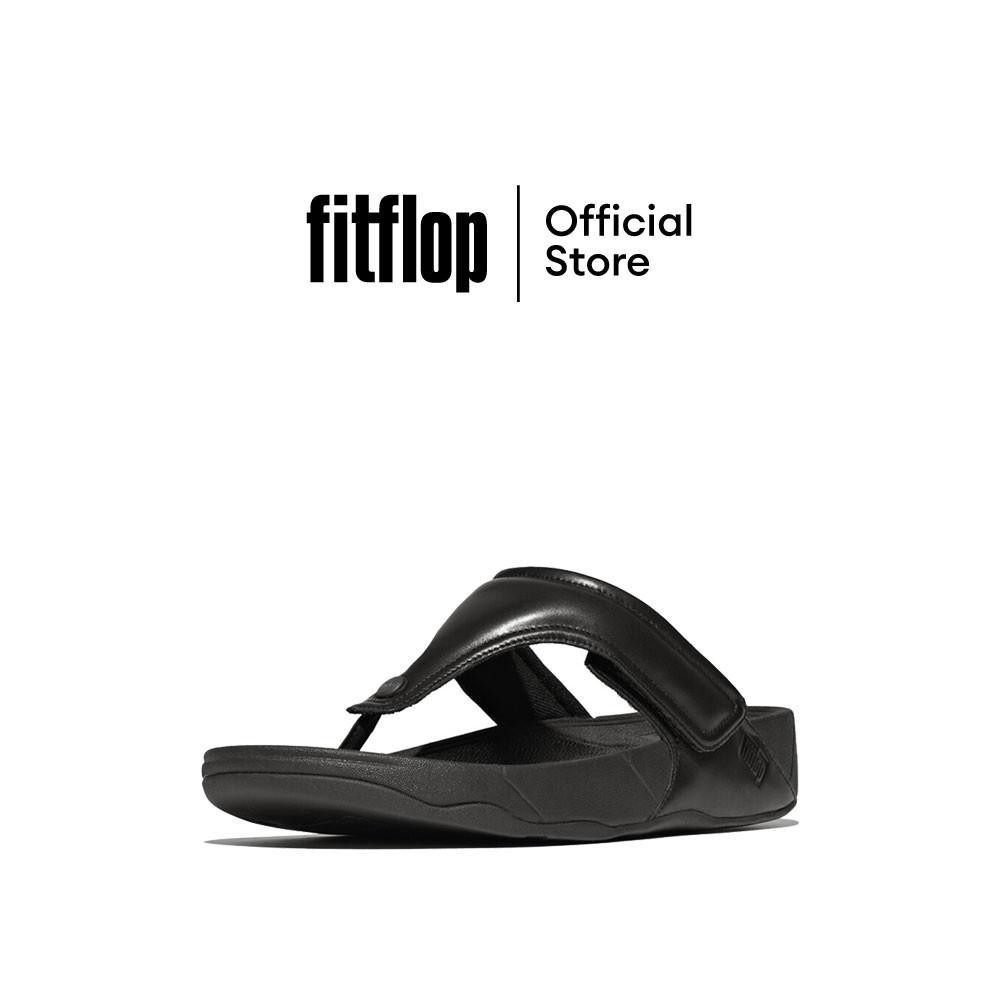 FITFLOP TRAKK II ADJ. PADDED-LEATHER รองเท้าแตะแบบหูหนีบผู้ชาย รุ่น IN6-001 สี BLACK