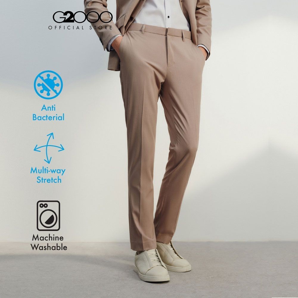 G2000 กางเกงสูทสำหรับผู้ชาย ทรง Slim Fit รุ่น 4615313314 BEIGE