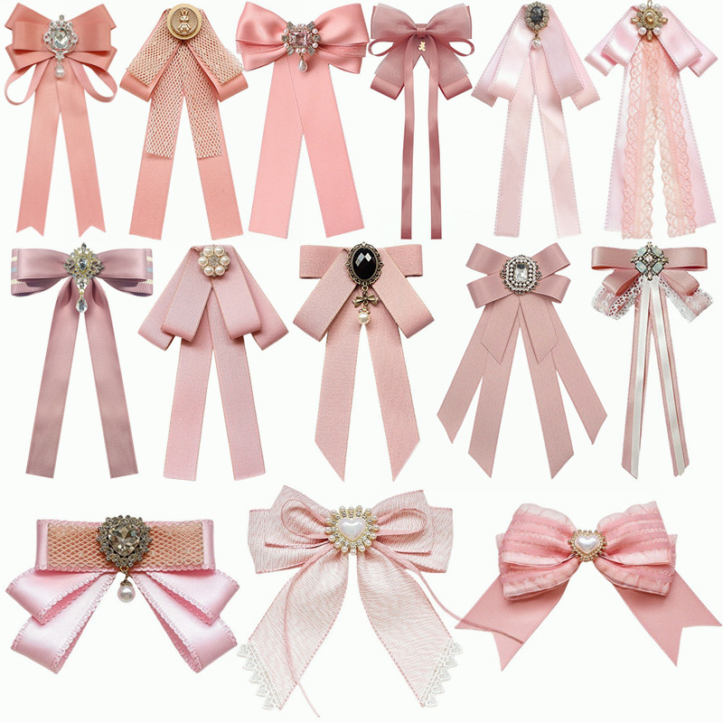 46 Styles CollectionWomens Pink Bow Ties Girls Lace JK Lolita เสื้อชุดอุปกรณ์เสริม