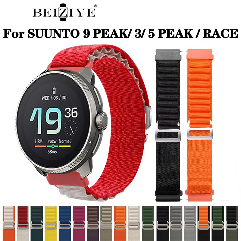 20 มม.22 มม.Alpine Nylon Loop สําหรับ SUUNTO 9 Peak DLC/9 PEAK PRO/5 PEAK/3 สร้อยข้อมือสายนาฬิกาสําหรับ SUUNTO RACE / VERTICAL สมาร์ทวอท์ชสายรัดข้อมืออุปกรณ์เสริม