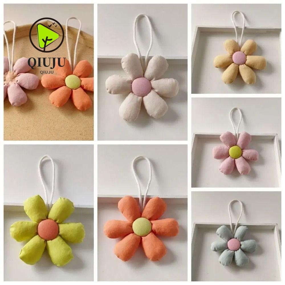 จี้กระเป๋าดอกไม้ ชิวจู, พวงกุญแจรูปดอกไม้ยัดไส้ดอกไม้เชือกเส้นเล็กกระเป๋าถือจี้, ผ้าลูกอมสีกระเป๋าจับคู่อุปกรณ์เสริม
