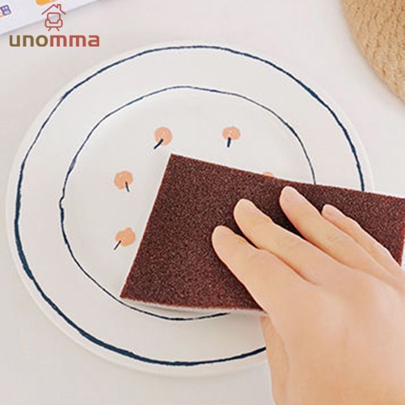 🎈ฟองน้ำขจัดสนิม บล็อกฟองน้ําล้างจาน ทําความสะอาดหม้อ unomma - รูปที่ 3