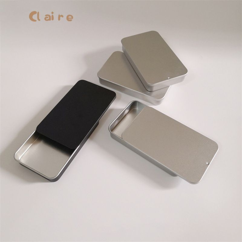 COD ตลับอลู กล่องโลหะฝาสไลด์ สินค้าพร้อมส่ง เหมาะกับน้ำหอมแห้ง บาล์ม ขนาดพกพา Claire