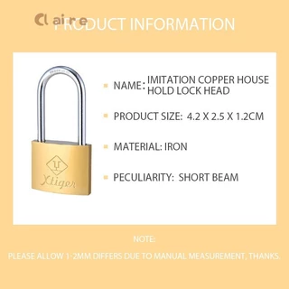 COD กุญแจล็อค มินิ แม่กุญแจทองแดงเทียม ใช้สำหรับล็อกประตู ตู้ Key lock Claire