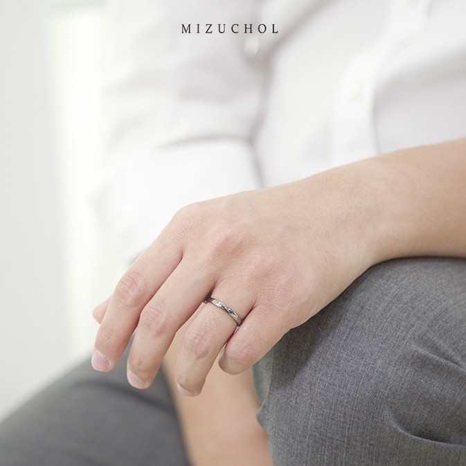 Mizuchol خاتم فضة حقيقية بحجر التوباز الأبيض — صورة 7