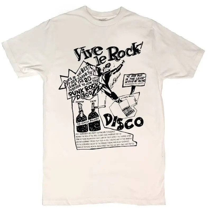 Sediy. "Vive LE ROCK" ผู้ชายเสื้อยืดแฟชั่นยอดนิยม Tee เสื้อยืดแขนสั้นผ้าฝ้ายผู้ชายลูกเรือคอพิมพ์ TEE