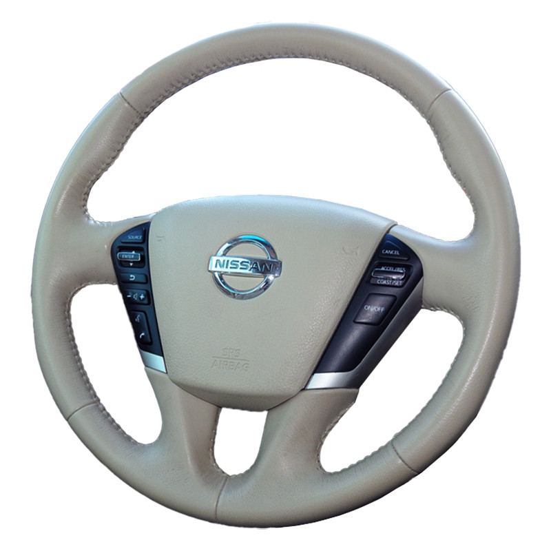 ที่หุ้มพวงมาลัยรถยนต์แบบกําหนดเองสําหรับ Nissan Teana 2008-2012 Murano 2009-2014 Quest 2011-2017 หนังเทียมพวงมาลัย