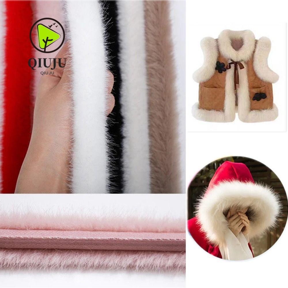 Qiju Fluffy Trim, 1M Handmade Wool Tops Faux Fur เทปริบบิ้น,เวทีเครื่องแต่งกาย DIY เครื่องแต่งกายเย็บ Cuff Plush Strip ประดิษฐ์ขนสัตว์ตกแต่ง