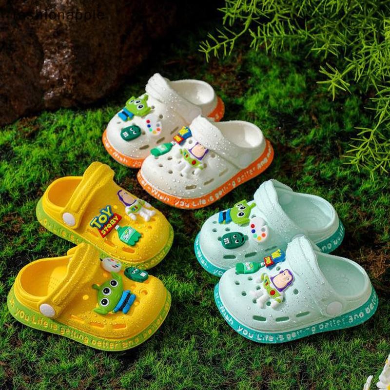 [fashionapple] เด็ก Crocs ฤดูร้อนการ์ตูนรองเท้าแตะตกแต่งบ้านเด็กผู้หญิงเด็กทารก Little Boys รองเท้าแตะกันลื่นสําหรับแจ๊กเก็ตสต็อกใหม่