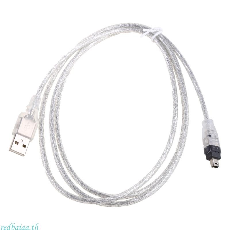 Redbaiaa 140 ซม.4 5ft USB 2 0 ชาย IEEE 1394 4Pin ชาย iLink Firewire DV สาย