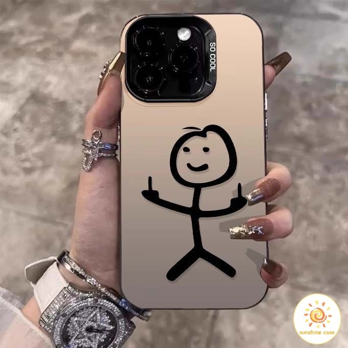 GOOD เคสโทรศัพท์มือถือลายผู้ชายตัวน้อยที่น่าสนใจ ไอโฟน11 For iPhone12 13 14 15Pro MAX X XS XR XS 6 7 8Plus SE