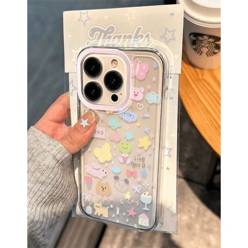 AWIFI🔥สีไล่ระดับสีผีเสื้อชมพูตัวเรือนคันธนูใช้งานร่วมกับ IPhone17 16 15 11 13 12 14 Pro Max 14 7 8PLUS 16Plus XR X XSMax - รูปที่ 4