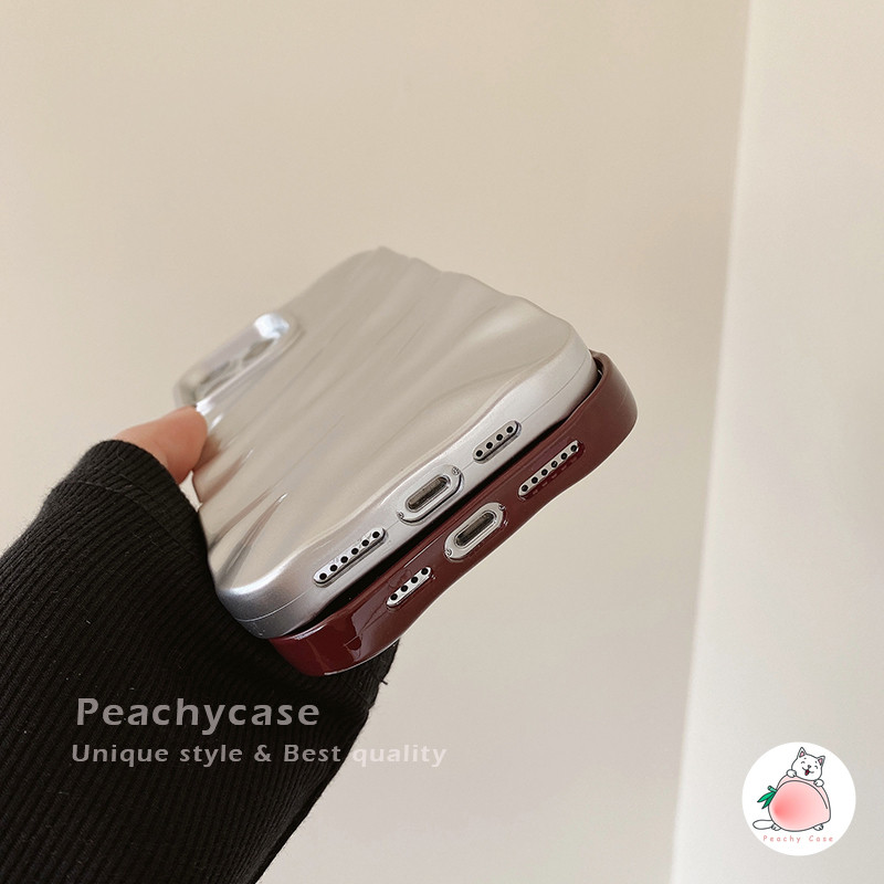 คุณภาพสูงผ้าไหมริ้วรอยพับ Desert Gold เคสโทรศัพท์สําหรับ iPhone 16 15 14 Plus 13 12 11 Pro Max Xr Xs X 8 7 6 TPU ปกหลังกันกระแทกปลอกมือถือ - รูปที่ 7