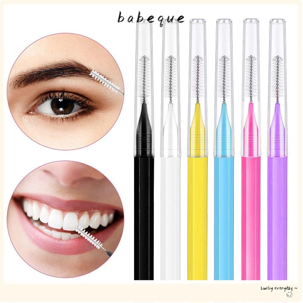 Babeque แปรงเขียนคิ้ว, อุปกรณ์ยกคิ้ว หวีขนตา แปรงดัดผมคิ้ว, อุปกรณ์เสริมต่อขนตา Mini Lash แบบใช้แล้วทิ้งแปรงสีฟันสะอาด