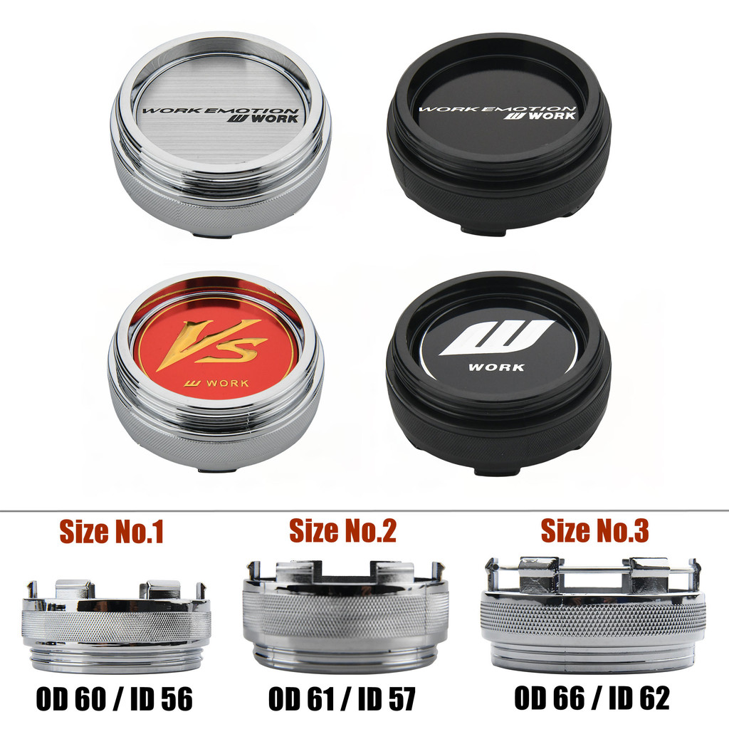 4ตัว 60มม ฝาปิดดุมล้อ work ฝาครอบดุมล้อ meister 61มม ดุมล้อรถยนต์ 66มม ครอบดุมล้อตัวสูง equip