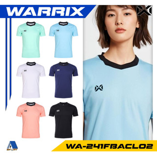 เสื้อกีฬา WARRIX คอกลม คอเหลี่ยม ผ้าไมโครเรียบ แขนสั้น WA-24…