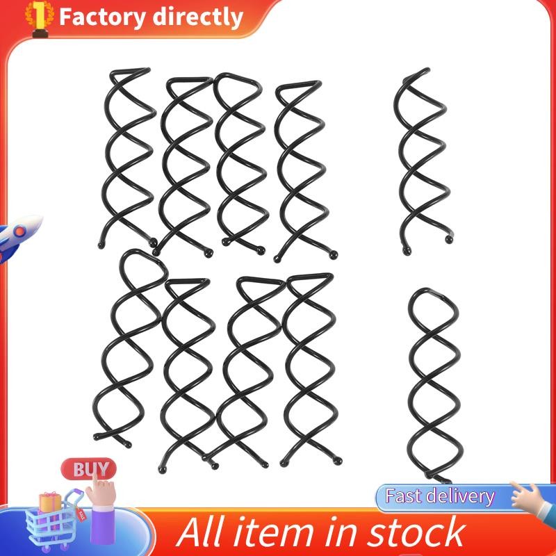 10 ชิ้น 1 ชุดเกลียวสกรู Pin กิ๊บติดผม Twist Barrette (สีดํา)