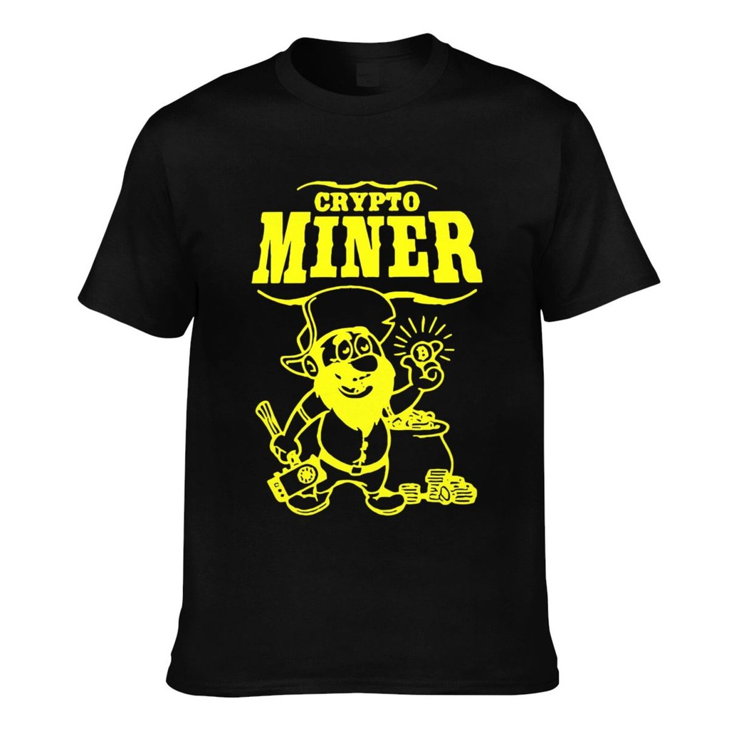 คุณภาพดี Bitcoin Mining Bitcoin Miner Funny And Nerdy Cryptocurrency Btc Bitcoin Pure Cotton Mens เส