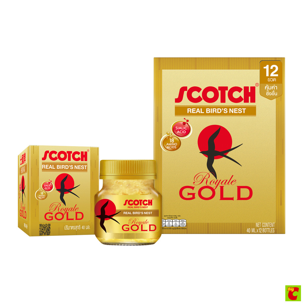 สก๊อต รังนกแท้ รอเยล โกลด์ 40 มล. แพ็ค 12