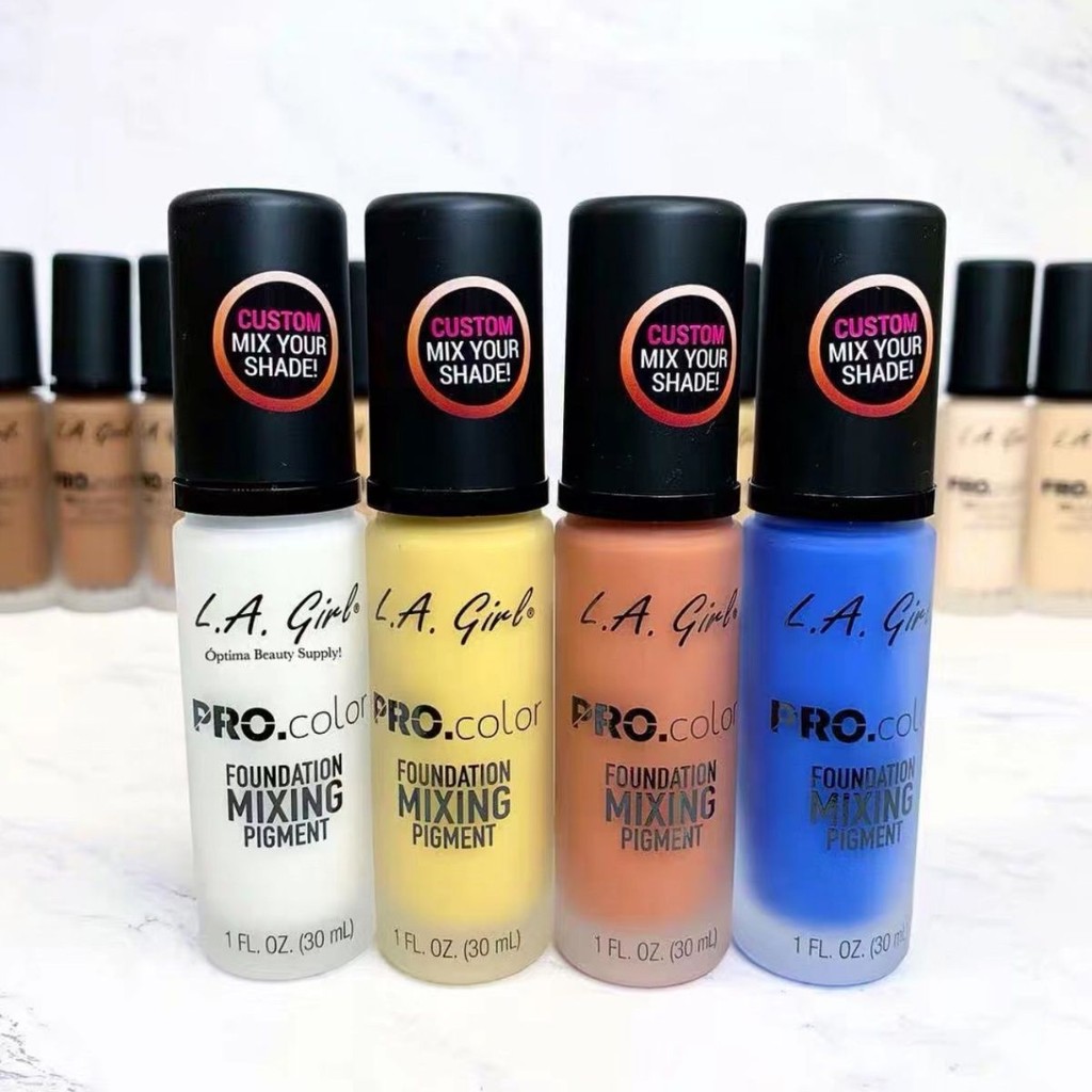 อเมริกัน LA LA LA Girl PRO.color Los Angeles Toning Liquid Toning Foundation Toning White Test 4.30.