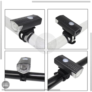 ไฟหน้าจักรยาน รุ่นชาร์จแบต แสงไฟ LED แบบพกพา 3 โหมด สําหรับขี่จักรยานกลางคืน
