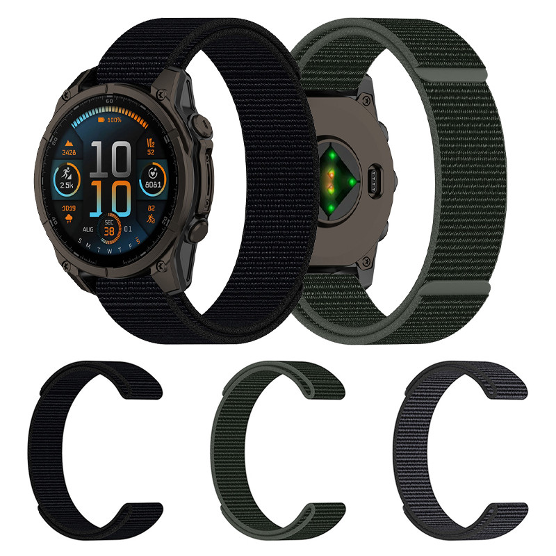 20 มม.22 มม.26 มม.Quick Fit สายไนลอนสําหรับ Garmin Fenix 8 7 6 5 7X 6X 5X 7S 6S Instinct 3 2 Forerunner 965 955 Descent MK3 MK3i Enduro 3 2