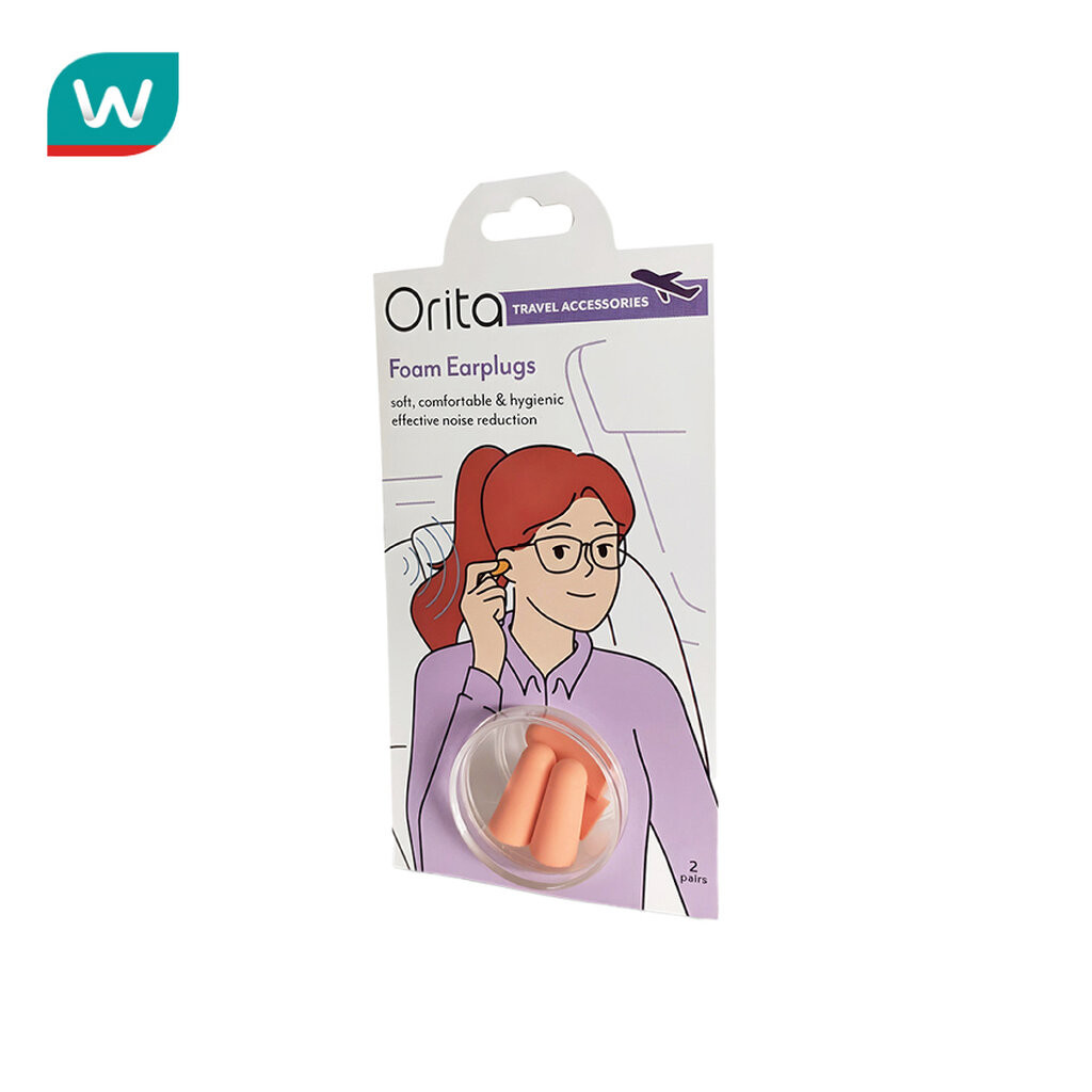 Orita โอริต้า โฟมอุดหู พร้อมกล่องบรรจุ จำนวน2คู่.