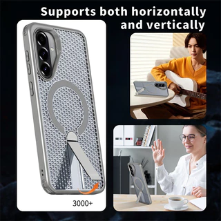 Magnetic Cellular เคสกระจายความร้อนสําหรับ Samsung Galaxy S26 S25 S24 S23 Ultra Plus A56 A55 A36 A35 A225 A15 Kickstand ฝาหลัง