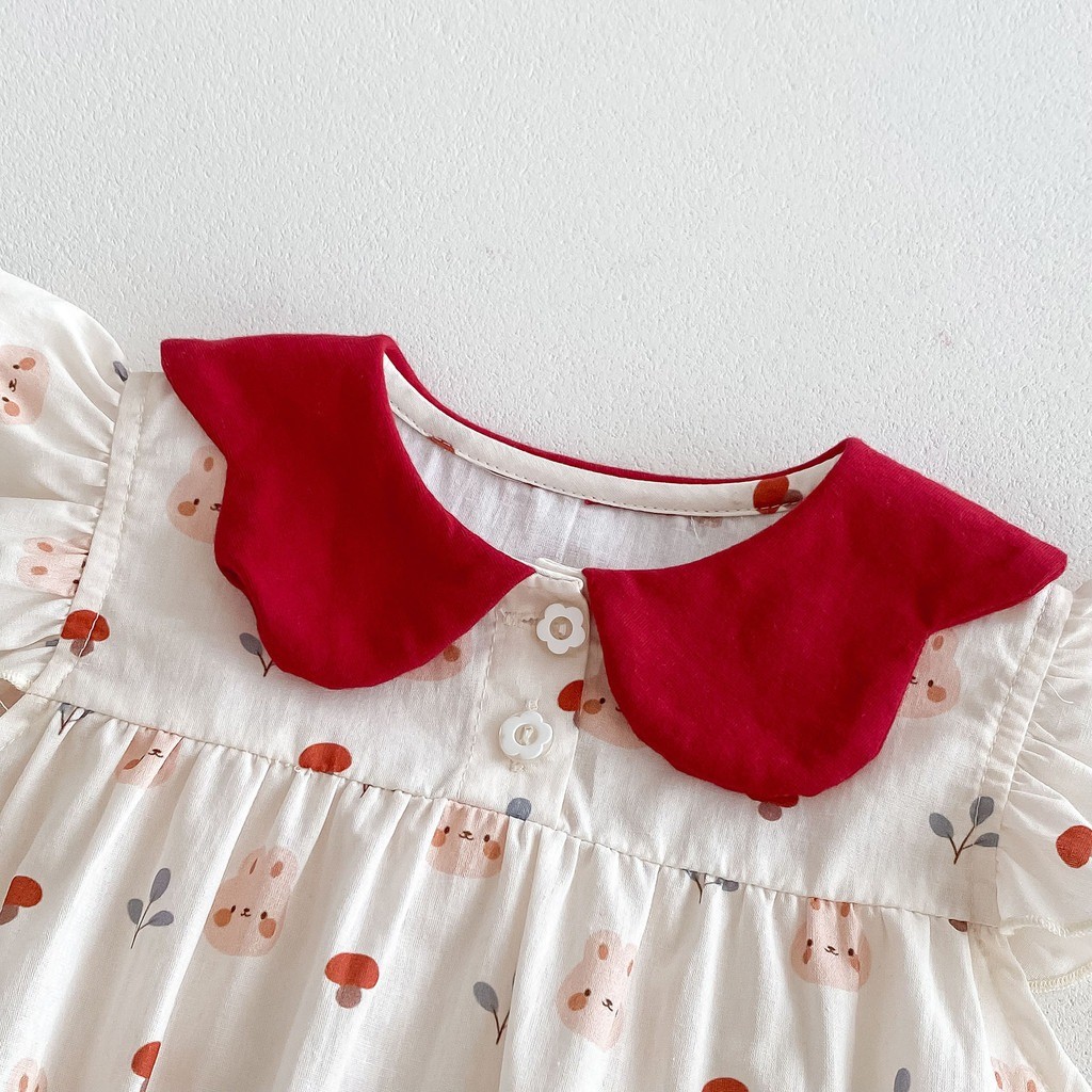 ฤดูร้อนทารกแรกเกิดromperเด็กวัยหัดเดินเด็กทารกjumpsuitแขนสั้นชุดบอดี้สูทเสื้อผ้า - รูปที่ 6