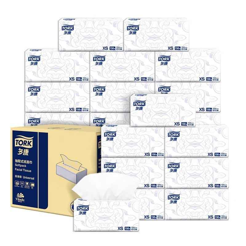 กระดาษทิชชู Vinda TORK Multi-Care 150 แผ่น สำหรับรับประทานอาหาร 1005114   ทิชชู่ 100 เอ็กซาน