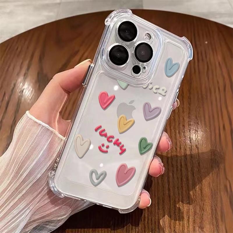 เคสโทรศัพท์, การออกแบบความรักที่สวยงามและน่ารัก, เข้ากันได้กับ iPhone 15, 14, 13, 12, 11, 16 Pro Max ทำจากซิลิโคน TPU - รูปที่ 6