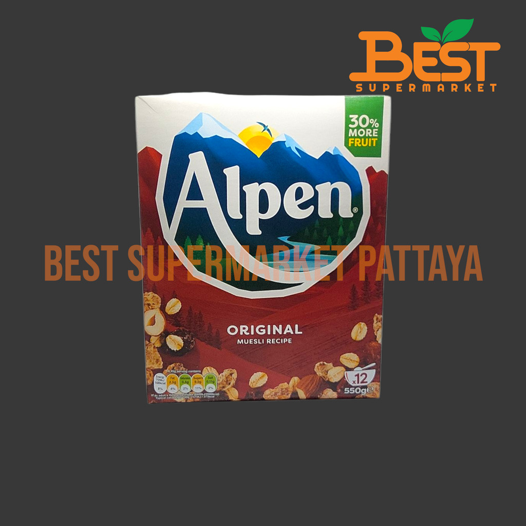 อัลเพน ออริจินัล สวิส สไตล์ มูสลี 550 กรัม Alpen The Original Swiss Style Muesli 550 g.