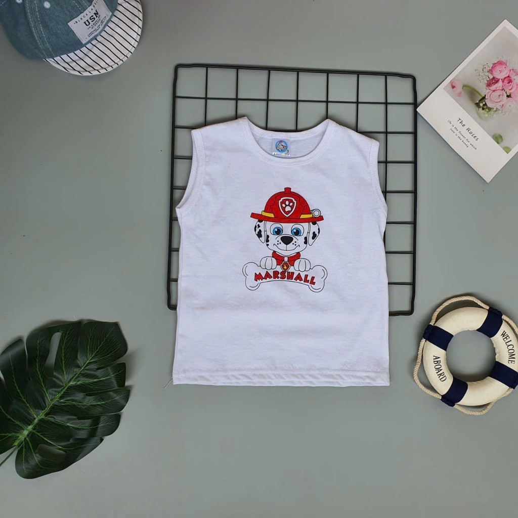 COMBO 5 เสื้อกล้ามแขนสั้นผ้าฝ้าย 100% สําหรับเด็ก BiBo Kim Thu (s2-s8) - H&H KIDS