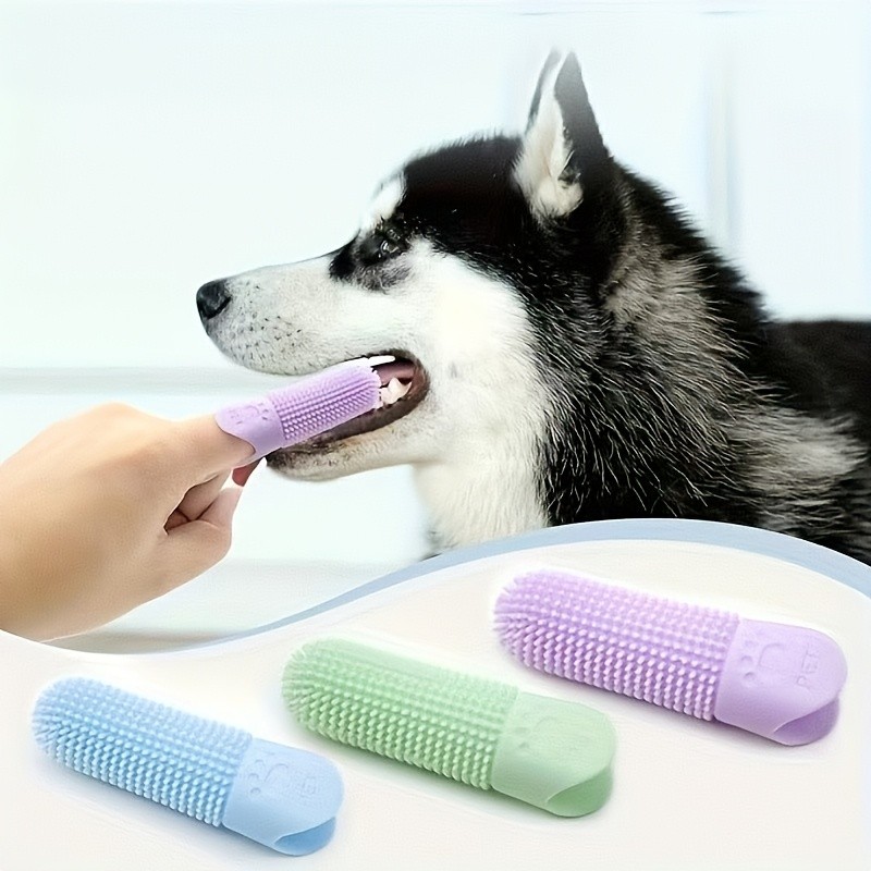 แปรงสีฟันซิลิโคน PetSmile 360° สําหรับสุนัขและแมว ทนทาน นุ่ม ทําความสะอาดฟันสัตว์เลี้ยงทุกสายพันธุ์