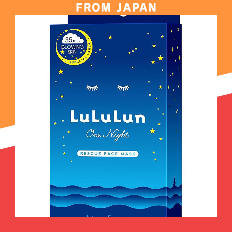 Face Mask LuLuLun One Night Rescue Transparency One Night R 4K 35mL × 5 packets UV protection, exfol